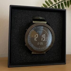 AVTREK Tactical Digital Watch – Military Style, Green Nylon Strap, Outdoor Watch